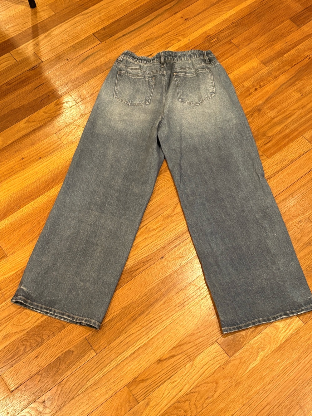 HALARA mid-rise denim print French Terry casual sweatpants Jean size Medium - Picture 8 of 10
